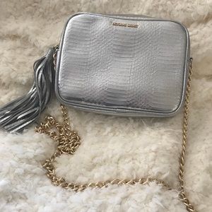 NWOT Victoria’s Secret Silver Crossbody